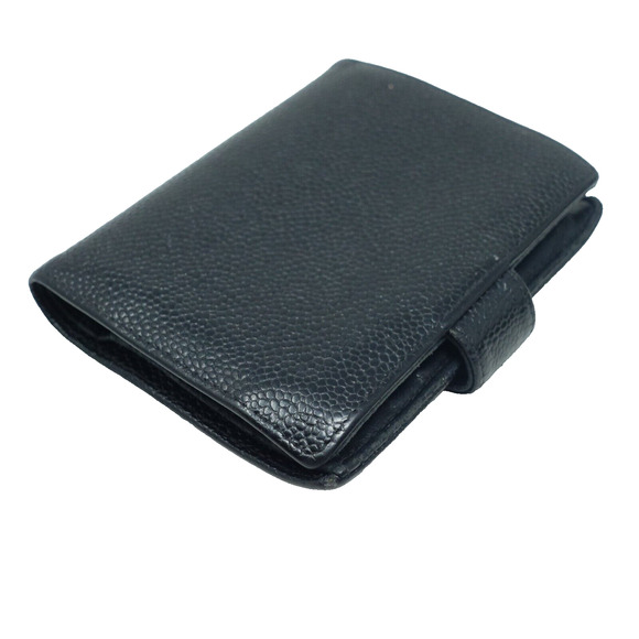 Chanel Black CC Compact Bifold Leather Caviar Purse Wallet Box CC-W0712P-C007 - Picture 5 of 9